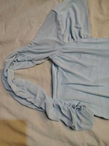 Savana ruched Sleeve Square Neck Top