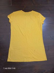 Benetton Yellow Graphic Tee