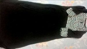 Stylish Black Kurta with Geometric Print