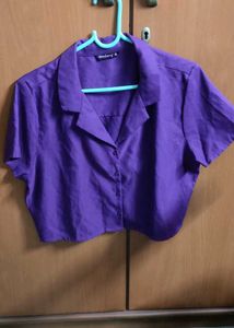 Purple Crop Top - Stylish &amp; Trendy - XL Size