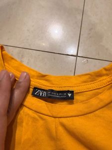 Yellow Twist-Front Top