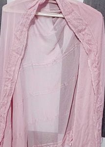 Pink Embroidered Stylish Scarf