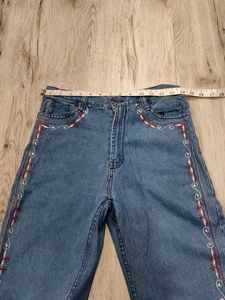 Ma6014 Moscut Embroidered Flare Jeans waist 28 inc
