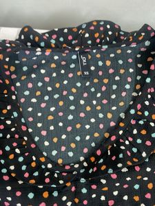 Chic Black Polka Dot Top