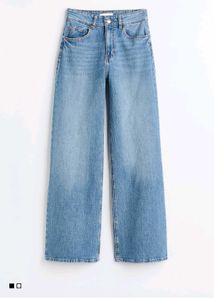 Wide Leg Jeans - Light Wash Denim