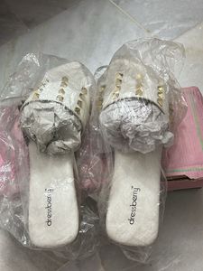 White Studded Slide Sandals