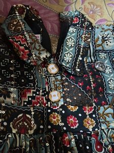 Boho Patchwork Dress with Sequins