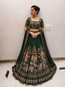 Beautiful Floral Print Lehenga Choli Set