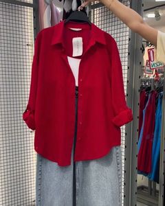Classic Red Button-Up Shirt