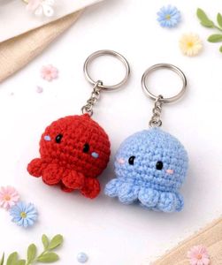 Crochet Octopus Keychains