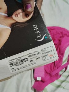 Vibrant Pink Comfort Bra and white ⚪