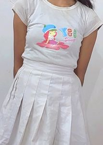 White Tshirt For Girls