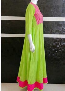Designer Kurta with Pink Embroidery