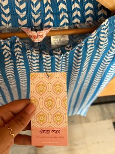 New desi mix Blue &amp; White Printed Palazzo