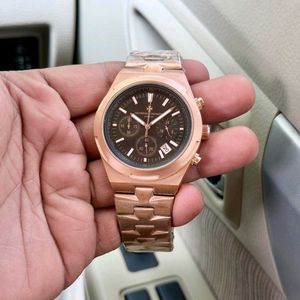 Luxury Rose Gold Chronograph Watch