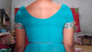 Beautiful Blue Embroidered Saree