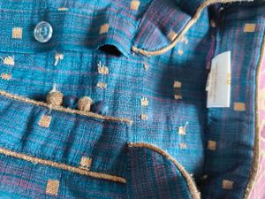 Boy's Blue Silk blend Kurta Set