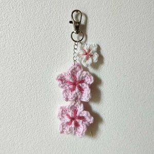 Crocheted Flower Keychain