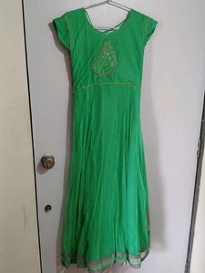 Elegant Green Anarkali Gown