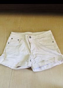 White Denim Shorts