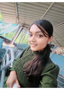 Dark Green Smocked Neck Top