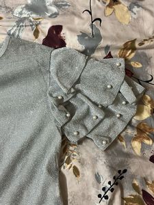 Sparkly Pearl Sleeve Top