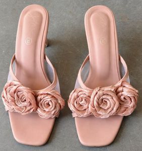 Elegant Rose Embellished Heels