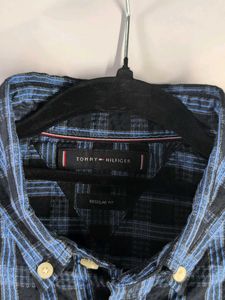 NEW TOMMY HILFIGER Checks Regular Fit Cotton Shirt