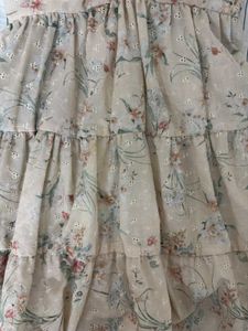 Chic Floral Print Tiered Mini Dress