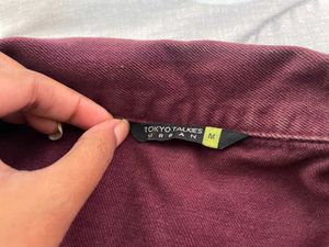 Tokyo Talkies Burgundy Denim Jacket