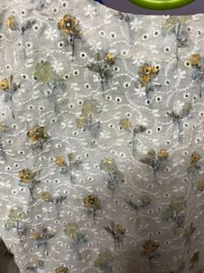 light yellow soft short kurti