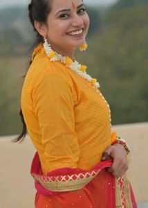 Yellow Kurta Set with white Dupatta