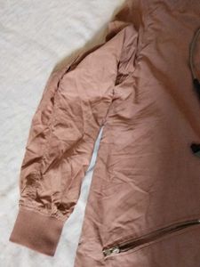 Long Brown Bomber Jacket