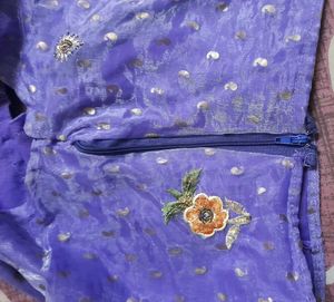 Purple Floral Embellished Dress