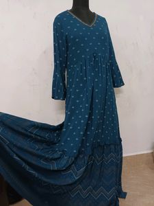 global desi teal green v neck maxi dress