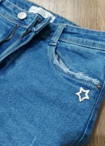 Blue Flare Jeans with Star Detail
