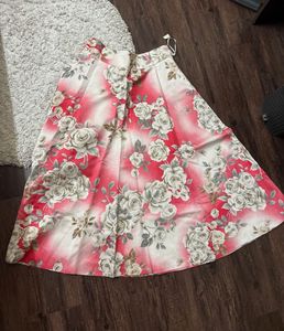 Floral Print Ethnic Skirt Set