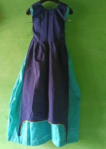 Embroidered Blue &amp; Teal Dress