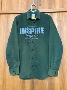 Men's Green "Inspire" Streetwear Shirt