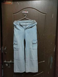 Light Wash Cargo Jeans