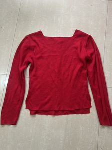 Red Long Sleeve Top
