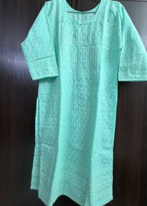 Embroidered Mint Green Kurta