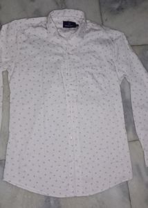 Men's Small Print Button-Up Shirt