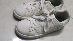 White Casual Lace-Up Sneakers | Comfortable Daily