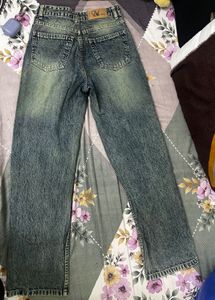 Cyber Green Vintage Wash Relaxed Fit Jeans