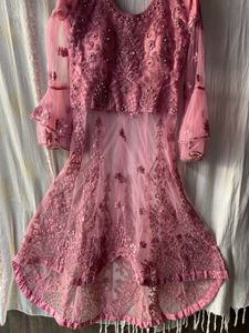 pink beautiful gown set