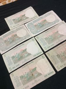 Old Indian Currency -5rs Notes (Set Of 7)