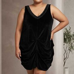 Stylish Black Embellished Dress