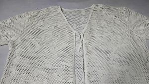 White net Jacket and Boho Print Wide Leg Pants