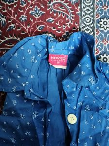 Blue Floral Romper for Girls